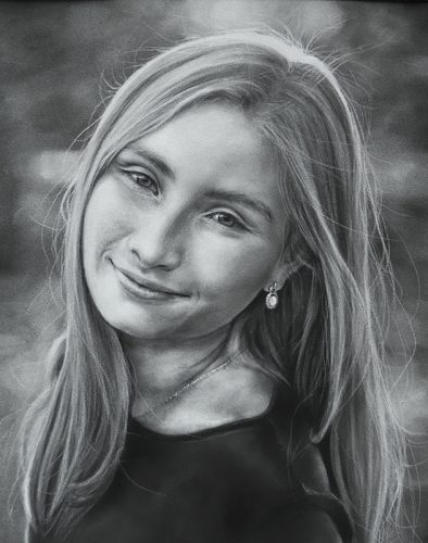 Katie Emmitt Art Custom Realism Pastel Cremains Memorial Portrait